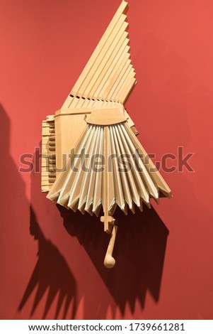 Similar – Foto Bild Altes Musikinstrument aus Holz Tastatur Nahaufnahme, Pfeifenorgel Makro