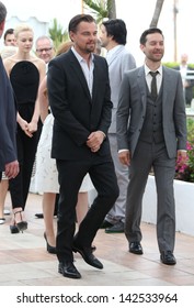 Leonardo DiCaprio Abd Tobey Maguire At The 66th Cannes Film Festival - Great Gatsby Photocall, Cannes, France.  15/05/2013