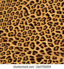 Leopard Seamless Animal Skin and Fur Textures, Closeup Natural Beautiful Leather Surface for Material Design, Textile Pattern, Abstract Exotic Wallpaper - Shutterstock ID 2167703359