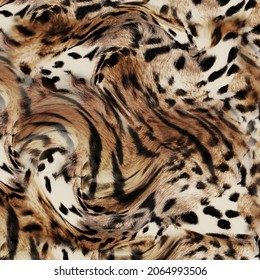 Leopard skin pattern texture; Fashionable print - Shutterstock ID 2064993506