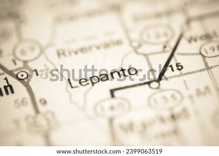 Lepanto. Arkansas. USA on a geography map