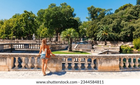 Les jardins de la Fontaine- Nimes in France