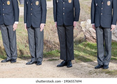 Les Milles, France - 01 27 2021: Students From The Aix-en-Provence Military High School Take Part In The Holocaust Remembrance Ceremony At Camps Des Milles 