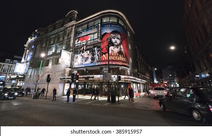 Les Miserables Musical At Queens Theatre London LONDON, ENGLAND - FEBRUARY 22, 2016