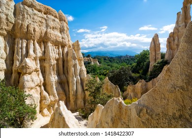 Les Orgues D´Ille Sur Tet, Geological Site In Pyrénées-Orientales, Languedoc-Roussillon, France