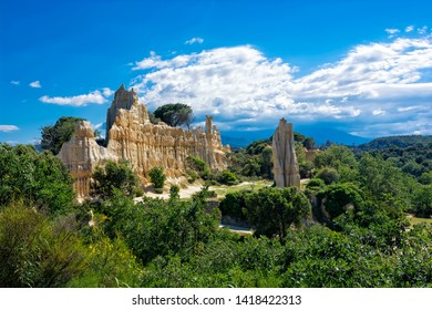 Les Orgues D´Ille Sur Tet, Geological Site In Pyrénées-Orientales, Languedoc-Roussillon, France