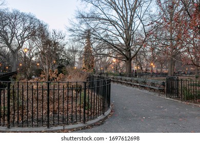 LES Tompkins Square Park Streets And Sunset