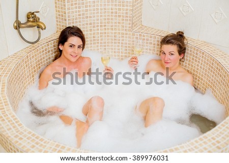 lesbian blonde in bubble bath Clip uniform video xxx