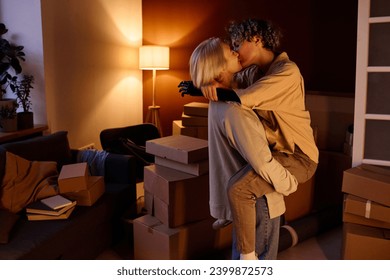 Lesbian couple happy to move - Powered by Shutterstock