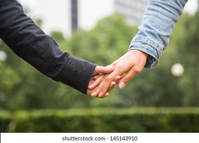 Lesbian Couple Holding Hands