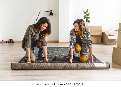 Lesbian Couple Moving Into A New Apartment