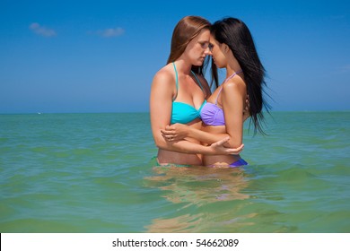 Bikini Lesbian Kiss