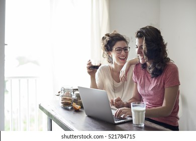 Lesbian Couple Together Indoors Concept - Powered by Shutterstock