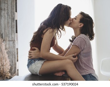 Lesbians Taking Showers Together