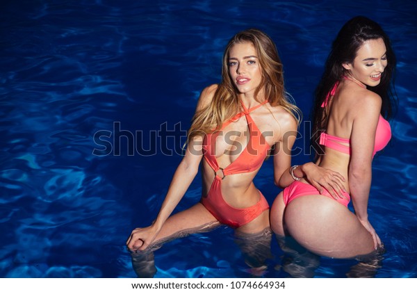 Hot Lesbians In Pool