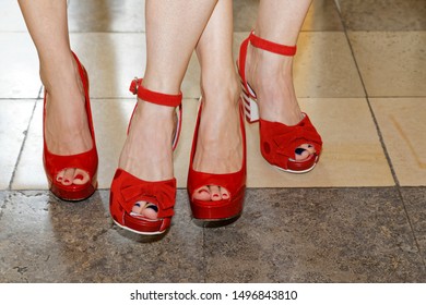 lesbian wedding couples red shoes - Powered by Shutterstock
