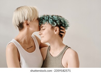 Lesbian young couple embracing each other - Powered by Shutterstock