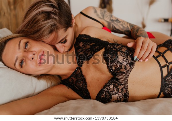 Lesbians In Panties Kissing
