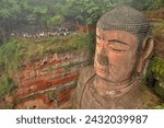 The Leshan Giant Buddha is a 71-metre (233 ft) tall stone statue, built between 713 and 803 (during the Tang dynasty)