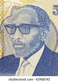 LESOTHO - CIRCA 1989: Moshoeshoe II On 5 Maloti 1989 Banknote From Lesotho. Paramount Chief Of Lesotho Under British Occupation During 1960-1966 And After Gaining Independence, King From 1966 To 1996.