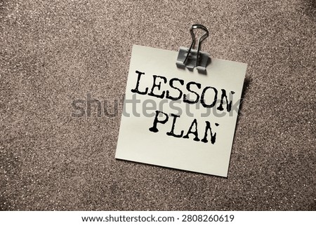 Lesson Plan. Word on a sheet 