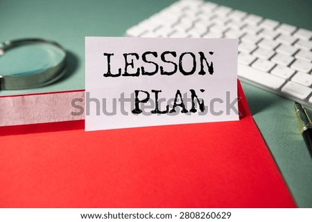 Lesson Plan. Word on a sheet 