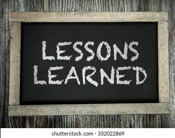 Lessons Learned Written On Chalkboard Stock Photo (Edit Now) 332022869