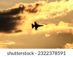 Leszno, Poland - 06 17 2023

Polish Air Force General Dynamics F-16C Fighting Falcon flying during sunset at Leszno Antidotum 2023