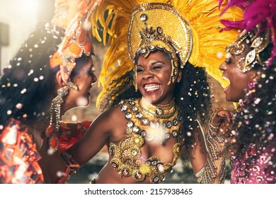 Let her movement entertain you. Cropped shot of a beautiful samba dancer performing at Carnival. - Shutterstock ID 2157938465