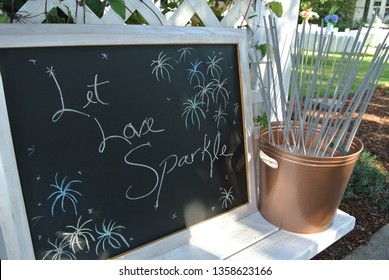 Let Love Sparkle Wedding Send Off Setup