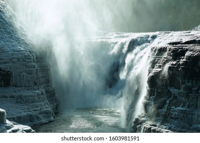 Letchworth State Park View Inbeginning Of Winter.