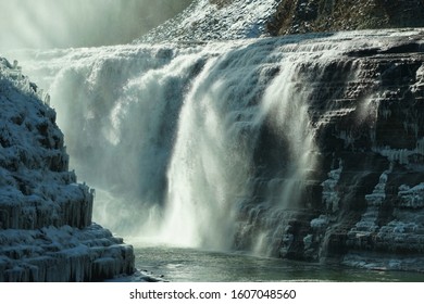 Letchworth State Park View Inbeginning Of Winter.