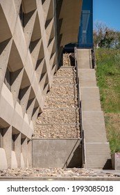 Lethbridge, Alberta - June 13, 2021:   Facade of buildings at the University of Lethbridge.
