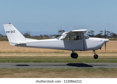 Lethbridge, Australia - November 23, 2014: 1963 Cessna 172E Skyhawk four seat single engine light aircraft VH-DIZ.