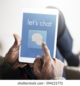 Let's Chat Conversation Message Communication Discussion Word