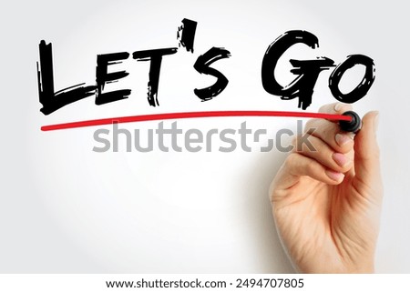 Let's Go text concept for presentations and reports