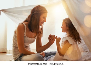 Lets make a promise. Shot of a mother and daughter coming together and making a pinky swear as a promise to one another.