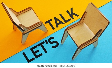 Let's talk or Can We Talk as difficult conversation concept