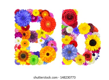 Letter B Flower Alphabet Isolated On Stock Photo 148230773 | Shutterstock