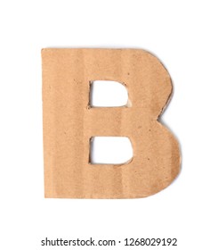 Letter B Made Cardboard On White Stock Photo 1268029192 | Shutterstock