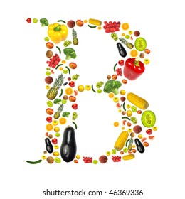 Letter B Made Fruit Vegetable Stock Photo 46369336 | Shutterstock