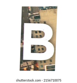 Letter B Magazine Cut Out Font Stock Photo 2156710075 | Shutterstock