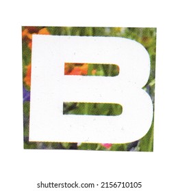 Letter B Magazine Cut Out Font Stock Photo 2156710105 | Shutterstock