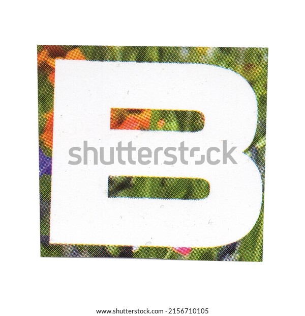 Letter B Magazine Cut Out Font Foto Stock 2156710105 | Shutterstock