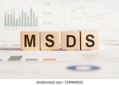 Letter Block In Word MSDS - Abbreviation Of Material Safety Data Sheet On Charts Background