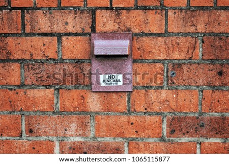 Similar – Image, Stock Photo NO JUNK MAIL Thank You no