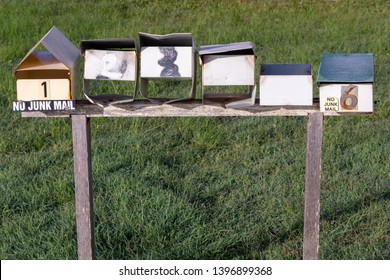 Letter boxes in a row
