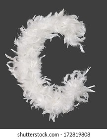 Letter C of feather boa alphabet  - Shutterstock ID 172819808