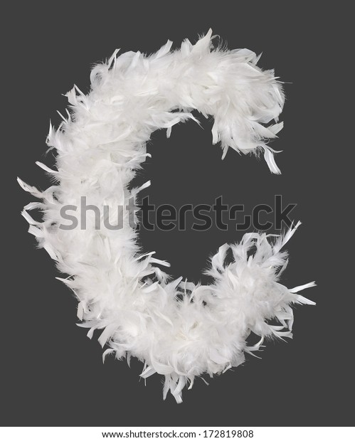 Letter C of feather boa\
alphabet 