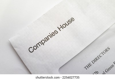A letter from Companies House. The government body overseeing businesses, company registration and accounts. - Shutterstock ID 2256027735